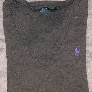 Short sleeved dark grey Polo shirt